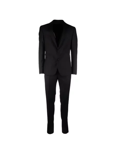 Costum Corneliani de costum cu un singur rând de nasturi negru