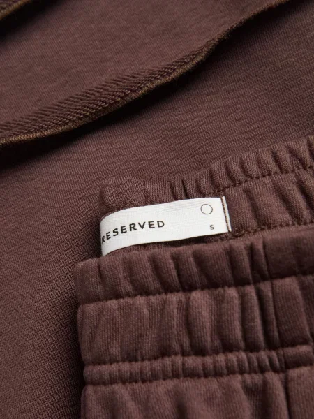 Reserved Широкі спортивні штани темно коричневий