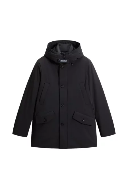 Geacă parka Woolrich cu glugă negru
