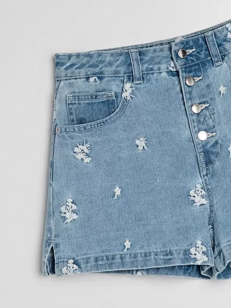 Джинсові шорти mom синій