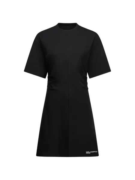 Rochie din denim Karl Lagerfeld Jeans negru