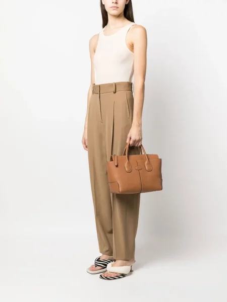 Torebka skórzana Tod's skórzana brązowa