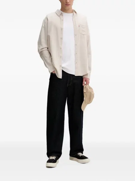 Decupat pantaloni scurți din denim Levi's® zdrențuiți cu talie înaltă albastru