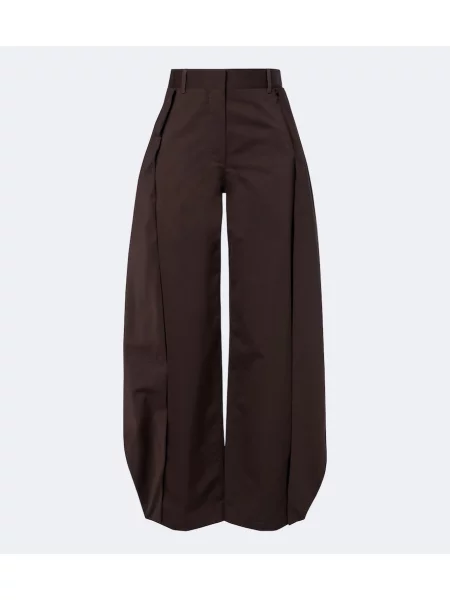 Pantaloni Loewe de mătase maro