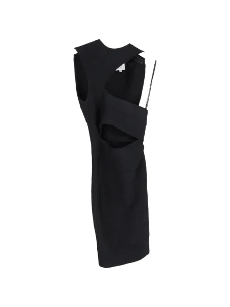 Rochie mini Hervé Léger cu un umăr gol de costum negru