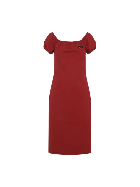 Sukienka midi Miu Miu do kolan czerwona