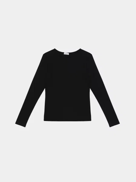 Лонгслів Braska віскоза/нейлон чорний