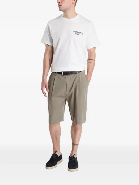 Scurt tricou Lacoste cu imagine alb