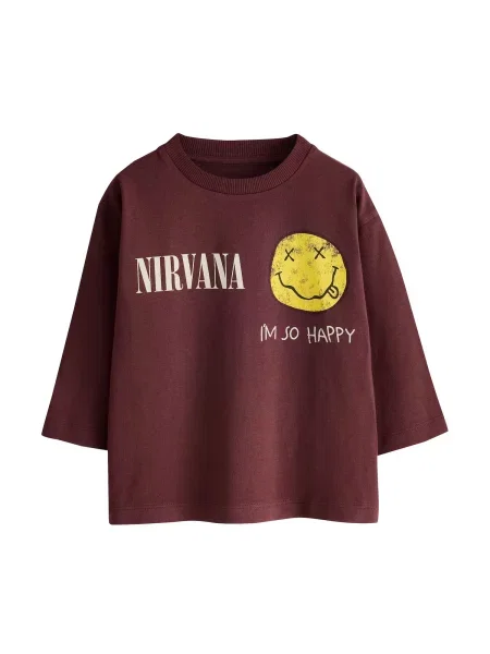 Next Tricou galben / roșu ruginiu alb