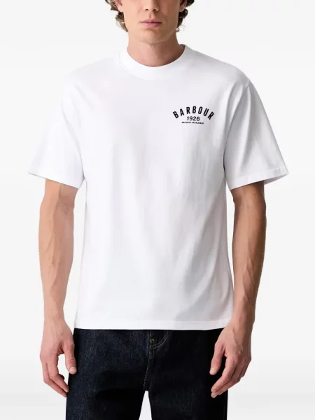 Tricou Barbour cu imagine alb