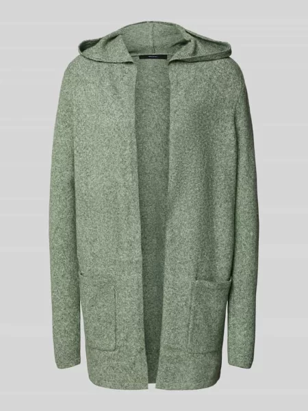 Kurtka z dzianiny o kroju regular fit z kapturem model ‘DOFFY’ Vero Moda oliwkowa