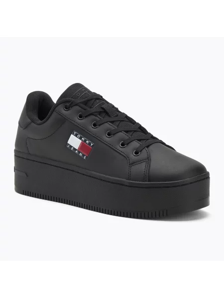 Trampki Tommy Jeans skórzane czarne