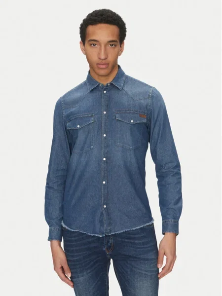 Liu Jo cămașă de blugi albastru