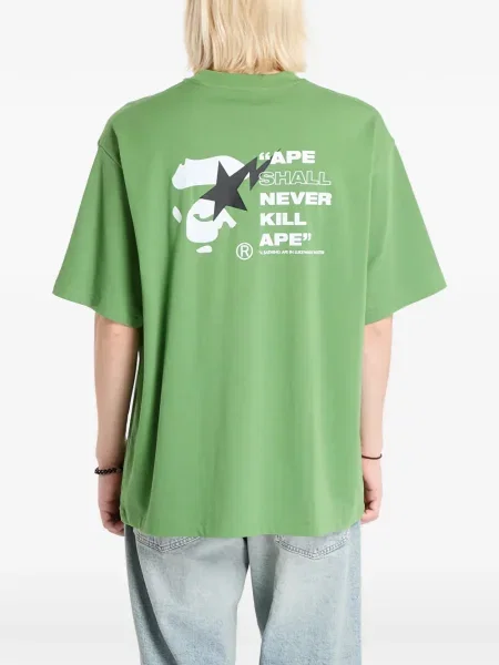 Tricou A Bathing Ape® cu imagine verde