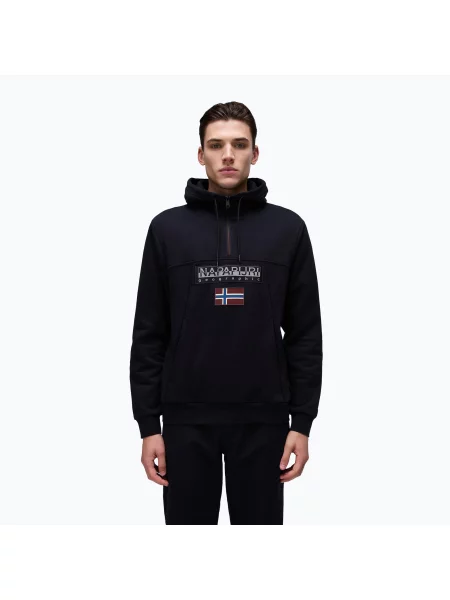 Bluza z kapturem Napapijri czarna