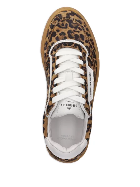 Sneakerși Copenhagen cu imagine cu model leopard maro