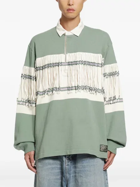 Tricou polo Kapital cu franjuri verde