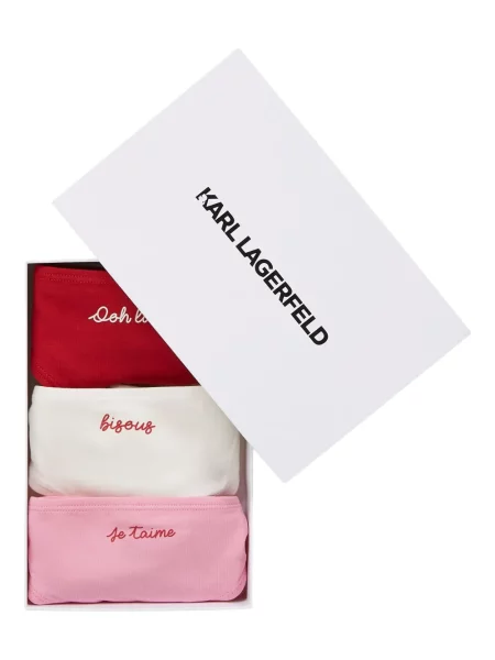 Chiloți tanga Karl Lagerfeld cu broderie