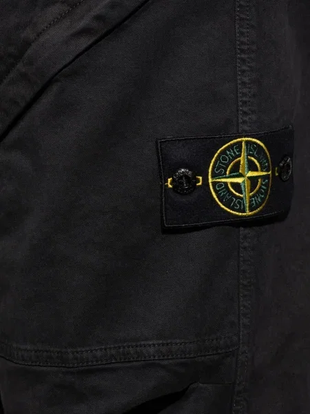 Pantaloni cargo Stone Island cu strasuri negru