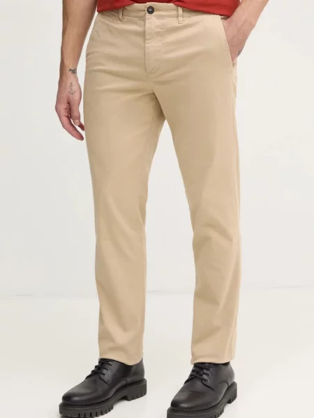 United Colors of Benetton pantaloni barbati cu fason chinos bej