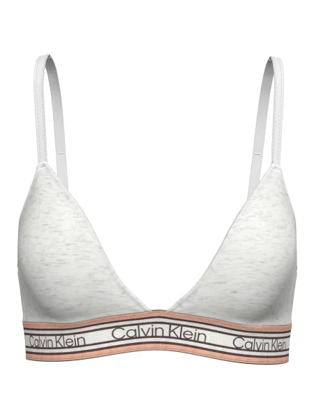Trojuholníková podprsenka Calvin Klein Jeans biela