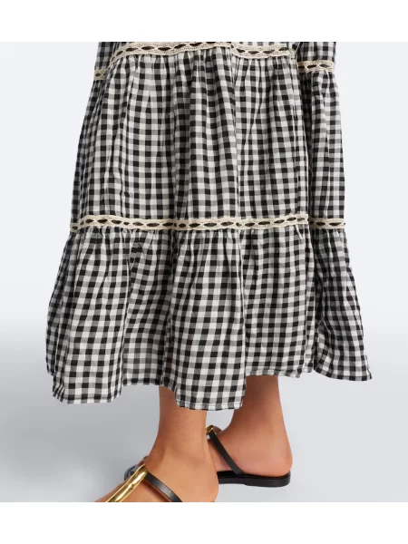Rochie midi Rixo în carouri negru