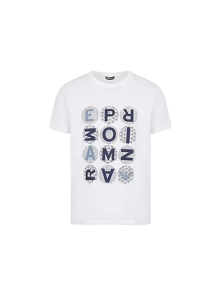 Koszulka Emporio Armani z okrągłym dekoltem biała