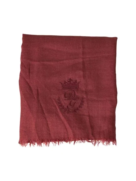Szal Dolce And Gabbana z kaszmiru z logo brązowa