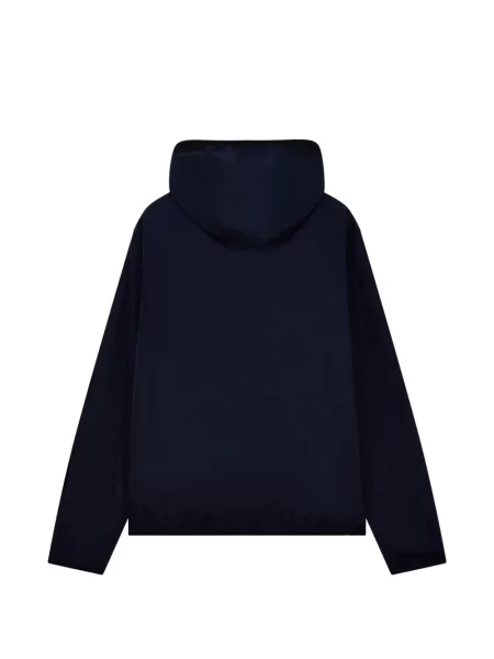 Яке Ea7 Emporio Armani с качулка с принт синьо