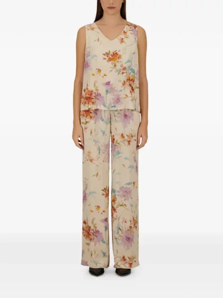 Pantaloni Herno cu model floral cu imagine