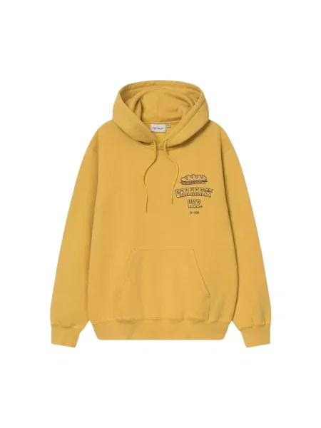 Bluza z kapturem Carhartt Wip z nadrukiem żółta