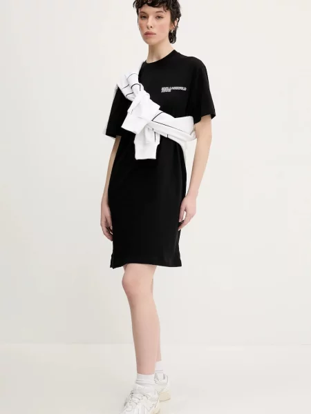Karl Lagerfeld Jeans sukienka mini prosta czarny