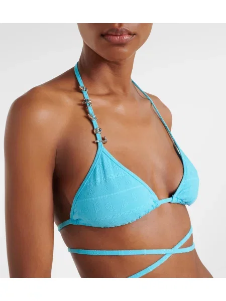 Top Loewe din jacard albastru