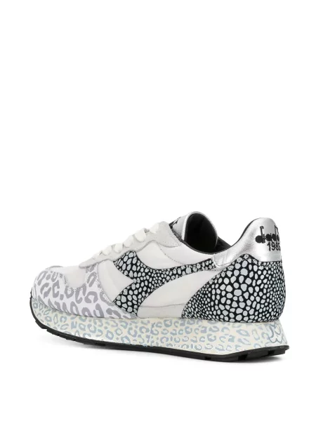 Sneakerși Diadora cu imagine cu model leopard alb
