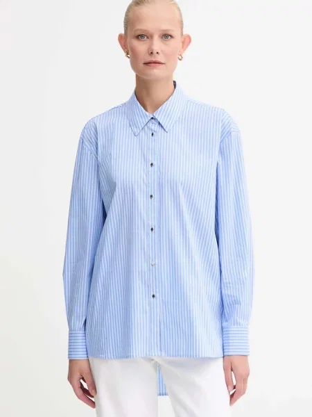 Morgan cămașă cu guler clasic relaxed CRAY albastru