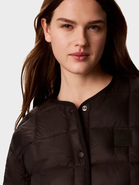 Стьобана джинсова куртка Calvin Klein Jeans чорна
