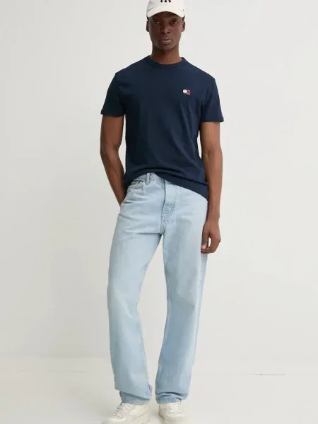 Krátky tričko Tommy Hilfiger s krátkymi rukávmi modrá