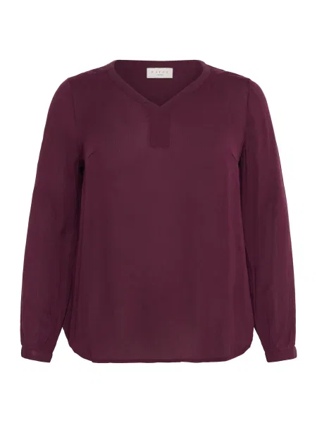 KAFFE CURVE Bluză KCAmi bordeaux roșu