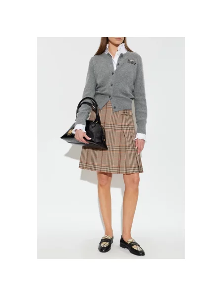 Kardigan Burberry wełniany szary
