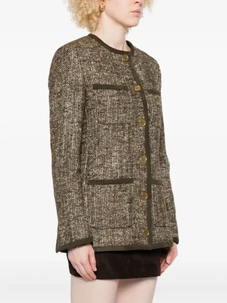Geacă Golden Goose din tweed auriu
