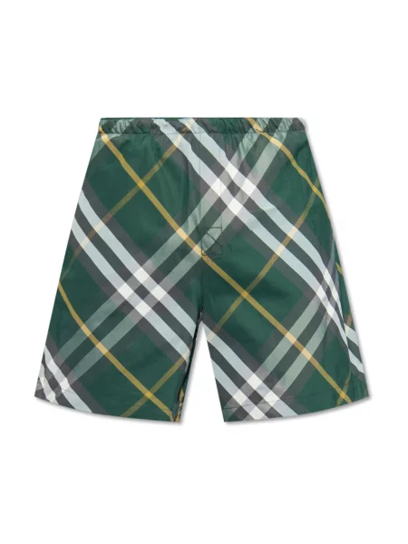 Kąpielówki Burberry w kratę zielone