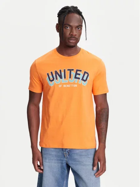 Majica United Colors Of Benetton oranžna