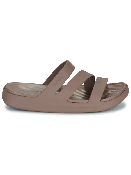 Šľapky Crocs s remienkami hnedá