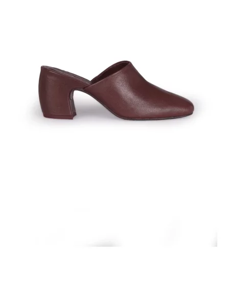 Klapki mules Cortana skórzane czerwone