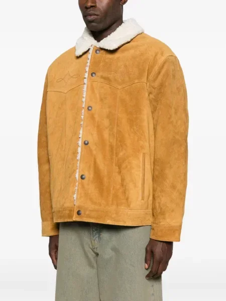 Geacă de blugi Levi's® din piele de căprioară maro