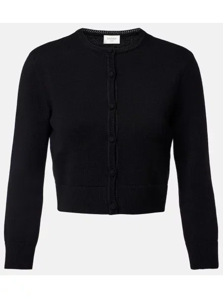 Cardigan Saint Laurent de lână negru