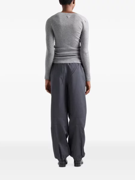 Pantaloni de jogging Prada de mohair gri