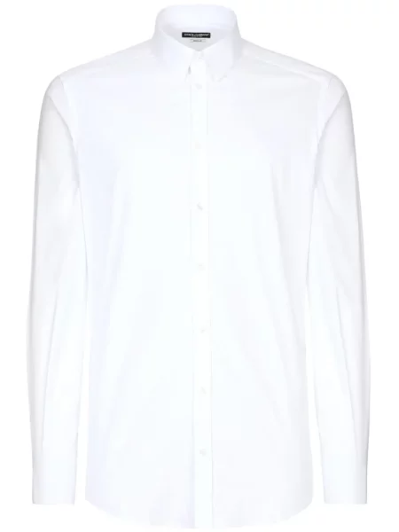 Cămașă Dolce & Gabbana din poplin lungă alb