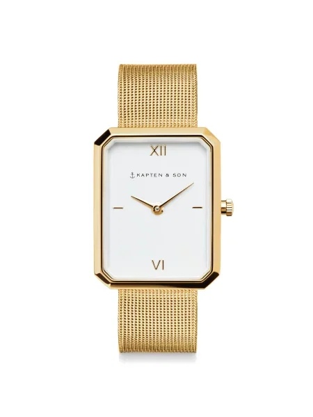 Kapten & Son Ceas analogic Grace Mesh' auriu