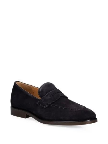 Pantofi loafer Guess din piele de căprioară albastru